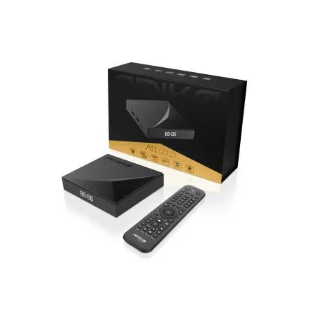 Amiko A11 Gold - 4GB/32GB - Android 11 - IPTV Box - (MyTV3 - Wi-Fi 6 - Gigabit LAN - AV1 - RCU BT)