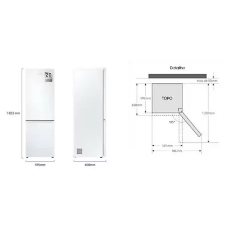 Frigorífico Combinado Samsung - 344L - No Frost / Wi-Fi / SpaceMax - Branco - RB34C600CWW|Samsung|8806095076775