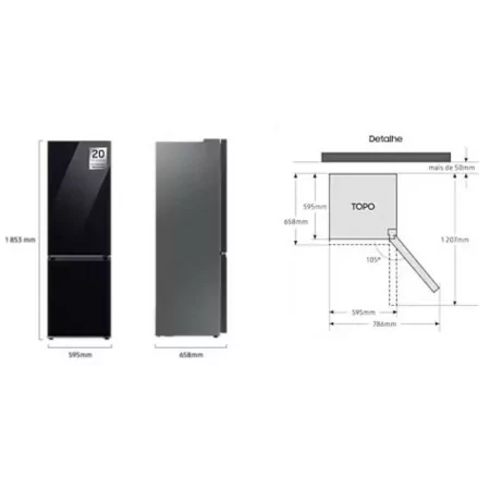 Frigorífico Combinado Teka - 344L - BeSpoke / No Frost / Wi-Fi - Preto - RB34C7B5D22/EF|Samsung|8806095077901