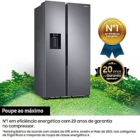 Frigorífico Side By Side Samsung - 634L - No Frost / Wi-Fi / Twin Cooling - Inox Refinado - RS68CG852DS9EF|Samsung|8806095006581