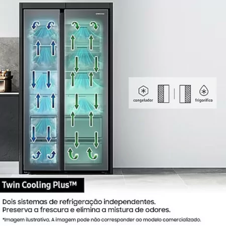 Frigorífico Side By Side Samsung - 634L - No Frost / Wi-Fi / Twin Cooling - Inox Refinado - RS68CG852DS9EF|Samsung|8806095006581