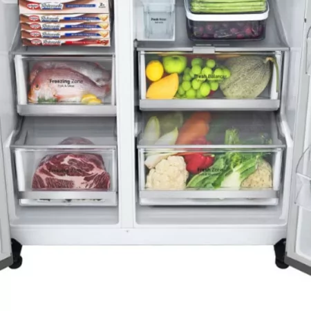 Frigorífico Side By Side LG - 635L - No Frost / Door Cooling+ / UVNano - Inox - GSLV91MBAD|LG|8806091270412