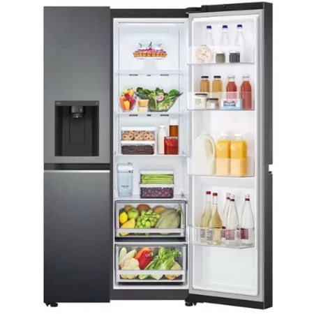 Frigorífico Side By Side LG - 635L - No Frost / Door Cooling+™ / Multi-Air Flow™ - Matte Black - GSLV71MCT|LG|8806091426987