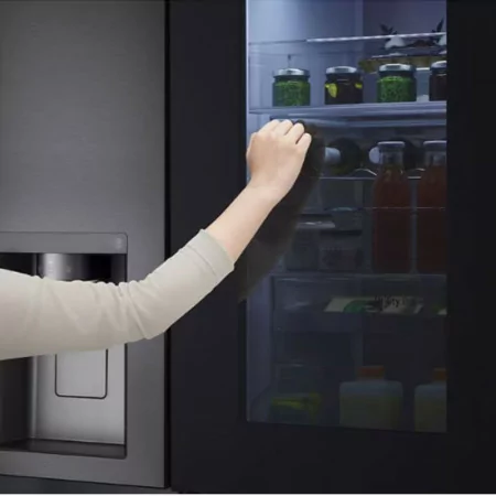 Frigorífico Side By Side LG - 635L - No Frost / InstaView™ / Door in Door™ - Matte Black - GSXV91MCAE|LG|8806091270320