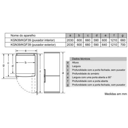 Frigorífico Combinado Bosch - 279L - No Frost / Série 4 - Inox - KGN39XIDP|Bosch|4242005195985