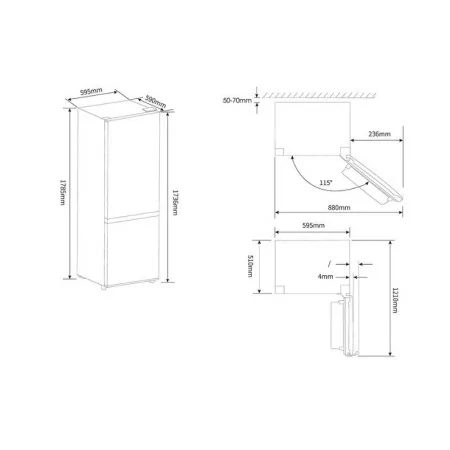 Frigorífico Combinado Hisense - 292L - No Frost / Super-Freeze / Micro Vent - Branco - RB372N4AW|Hisense|6921727073235