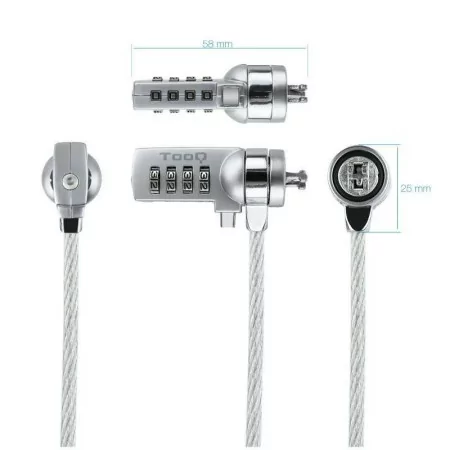 TooQ Universal Security Cable - 1.5M - White - TQCLKC0015