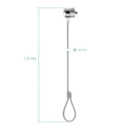 TooQ Universal Security Cable with Key - 1.5M - White - TQCLKC0025