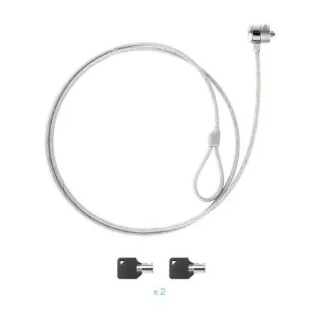 TooQ Universal Security Cable with Key - 1.5M - White - TQCLKC0025