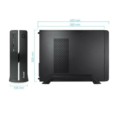 TooQ Slim Case - Black - (MicroATX) - 500W - TQC-3005U3
