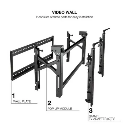 TooQ Screen Stand - VideoWall - 45" / 70" - Black - TQVW4570T
