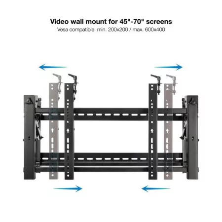 Suporte de Ecrã TooQ - VideoWall - 45" / 70" - Preto - TQVW4570T|TooQ|8433281013056