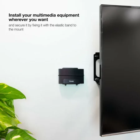 Suporte Universal TooQ - p/ (Router, Mini-PC, Receptor...) - Preto - TQMPM4776|TooQ|8433281012318