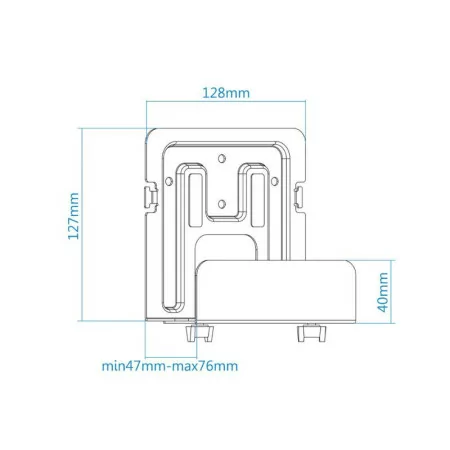 TooQ Universal Support - for (Router, Mini-PC, Receiver...) - Black - TQMPM4776