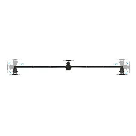 TooQ Hinged Table Stand - 3 Screens - Black - DB1327TN-B