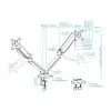 TooQ Desk Stand - 2 Screens - 17" / 32" - Black - DB5132TNR-B