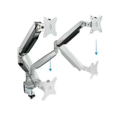 TooQ Hinged Table Stand - 2 Screens - 13" / 32" - Silver - DB3132TNR-S
