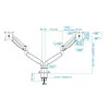 Suporte de Mesa Articulado TooQ - 2 Ecrãs - 13" / 32" - Prateado - DB3132TNR-S|TooQ|8433281007987