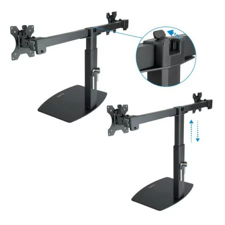 Suporte de Mesa Articulado TooQ - 2 Ecrãs - 17" / 27" - Preto - DB1727TN-B|TooQ|8433281008410