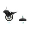 TooQ Mobile Floor Stand - 1 Screen - 60" / 105" - With Shelf - Black - FS20200M-B