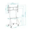 Suporte de Chão Móvel TooQ - 1 Ecrã - 60" / 105" - C/ Prateleira - Preto - FS20200M-B|TooQ|8433281009530