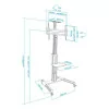 Suporte de Chão TooQ - 1 Ecrã - 37" / 70" - Inclinável / Giratório - FS1870M-B|TooQ|8433281007444