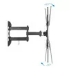 TooQ Articulated Wall Mount - 1 Screen - 23" / 55" - Black - LP6055TN-B
