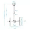 TooQ Extendable Ceiling Mount - 1 Screen - 37" / 70" - Black - LPCE1170TSLI-B