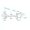 Suporte de Parede Articulado TooQ - 1 Ecrã - 13" / 27" - Preto - LP2323TN-B|TooQ|8433281004580