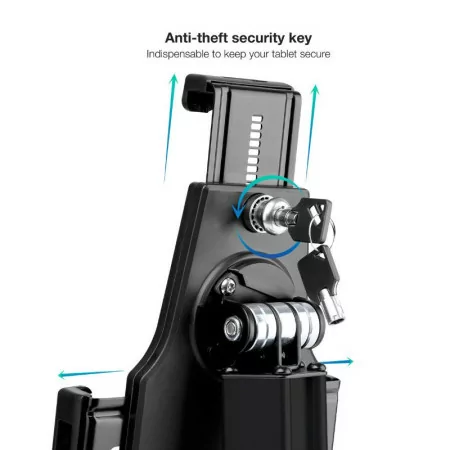 TooQ Anti-Theft Desktop Stand - For Tablet - Black - TQTDS0811