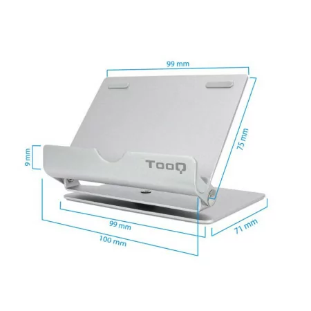 Suporte de Mesa TooQ - P/ Smartphone / Tablet - Cinza - PH0002-S|TooQ|8433281009585