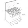 Meireles Stove - 5 Zones - 102L - Stainless Steel - M 801