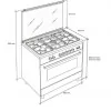 Meireles Stove - 5 Zones - 121L - Stainless Steel - E 910 X Natural