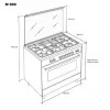 Meireles Venezia Gas Stove - 128L - 5 Burners - Stainless Steel - M 900 X - G. Nat