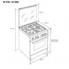 Meireles Gas Stove - 55L - 4 Burners - Stainless Steel - N 520 X NAT