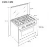 Fogão a Gás Meireles - 5 Queimadores - Inox - M 910 X|Meireles|5604409127364 Fogão a Gás Meireles - 5 Queimadores - Inox - M 910 X|Meireles|5604409127364