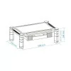 Suporte Elevador Ajustável TooQ - C/ Gaveta - MMPSSD01|TooQ|8433281009851