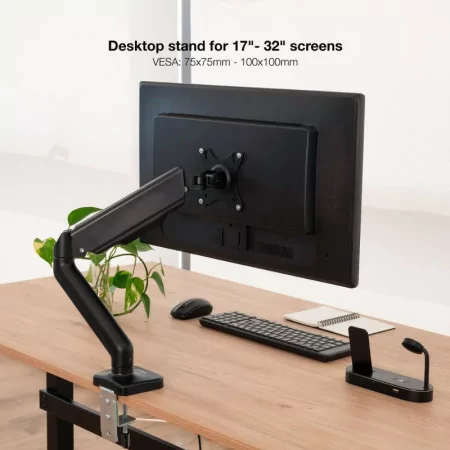 TooQ Table Stand - 17" / 32" - Black - DB5032TNR-B
