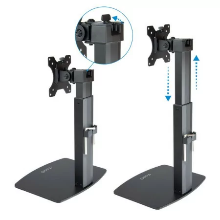 TooQ Desk Stand - 17" / 32" - Black - DB1732TN-B