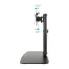 TooQ Table Stand - 17" / 27" - Black - DB1127TN-B