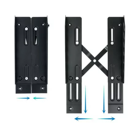 TooQ Floor Stand - For PC - W/ Wheels - Black - UMCS0024-B