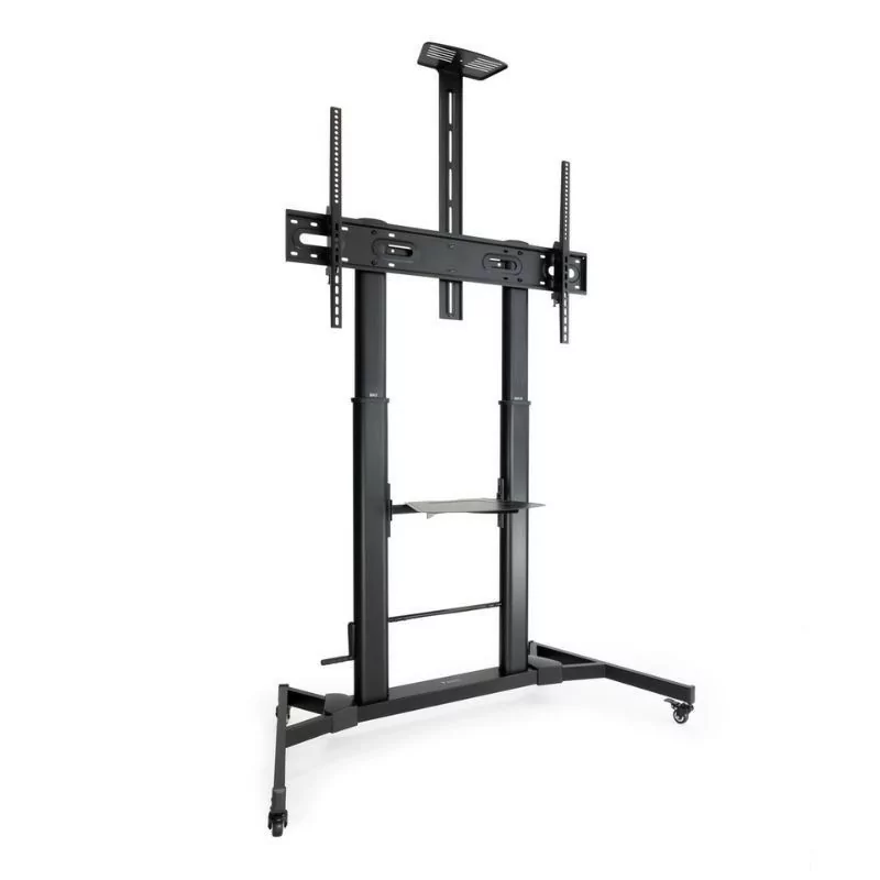 Suporte de Chão Ajustável TooQ - Zeus - C/ Rodas - 60" / 100" - Preto - FS20400HM-B|TooQ|8433281012233 Suporte de Chão Ajustável TooQ - Zeus - C/ Rodas - 60" / 100" - Preto - FS20400HM-B|TooQ|8433281012233