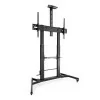 Suporte de Chão Ajustável TooQ - Zeus - C/ Rodas - 60" / 100" - Preto - FS20400HM-B|TooQ|8433281012233