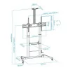 Suporte de Chão Ajustável TooQ - Zeus - C/ Rodas - 60" / 100" - Preto - FS20400HM-B|TooQ|8433281012233