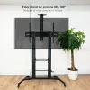 Suporte de Chão Ajustável TooQ - Zeus - C/ Rodas - 60" / 100" - Preto - FS20400HM-B|TooQ|8433281012233