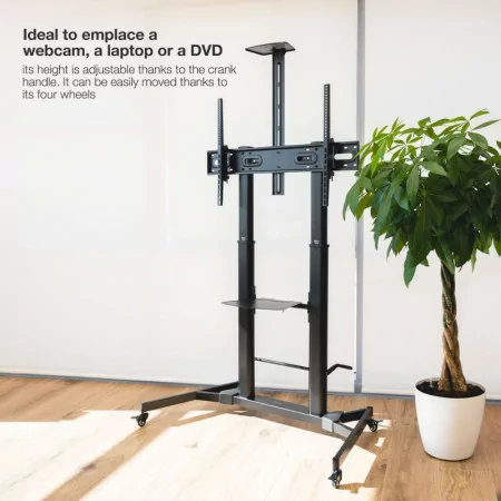 TooQ Adjustable Floor Stand - Zeus - W/ Wheels - 60" / 100" - Black - FS20400HM-B