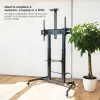 Suporte de Chão Ajustável TooQ - Zeus - C/ Rodas - 60" / 100" - Preto - FS20400HM-B|TooQ|8433281012233