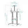 Suporte de Chão TooQ - C/ Rodas - 60" / 100" - Alumínio - FS20300M-B|TooQ|8433281012226