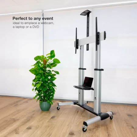 TooQ Floor Stand - W/ Wheels - 60" / 100" - Aluminum - FS20300M-B