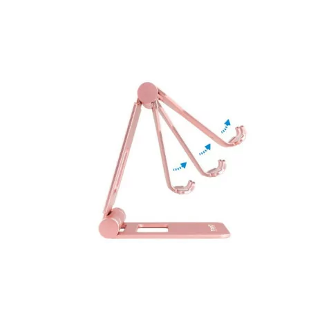TooQ Adjustable Desk Stand - For Cell Phone / Tablet - 10" - Pink - PH-KEOPS-OCASO